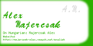 alex majercsak business card